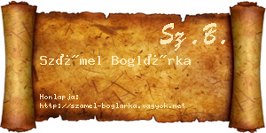 Számel Boglárka névjegykártya