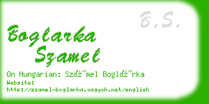 boglarka szamel business card